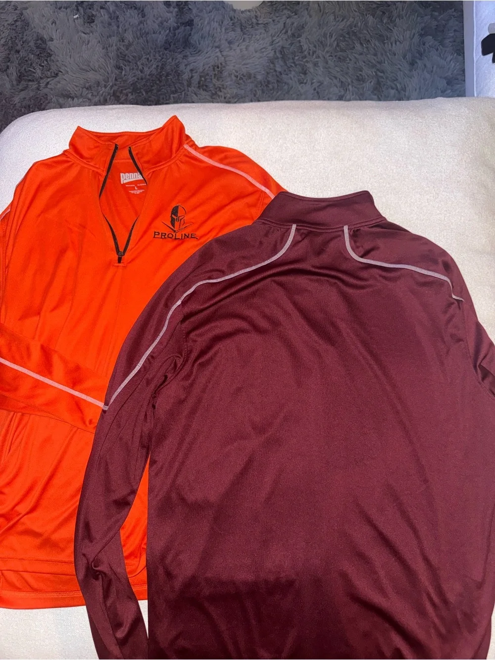 Men's 2-Pack ProLine Quarter-Zip Sweater - Burgundy and Orange